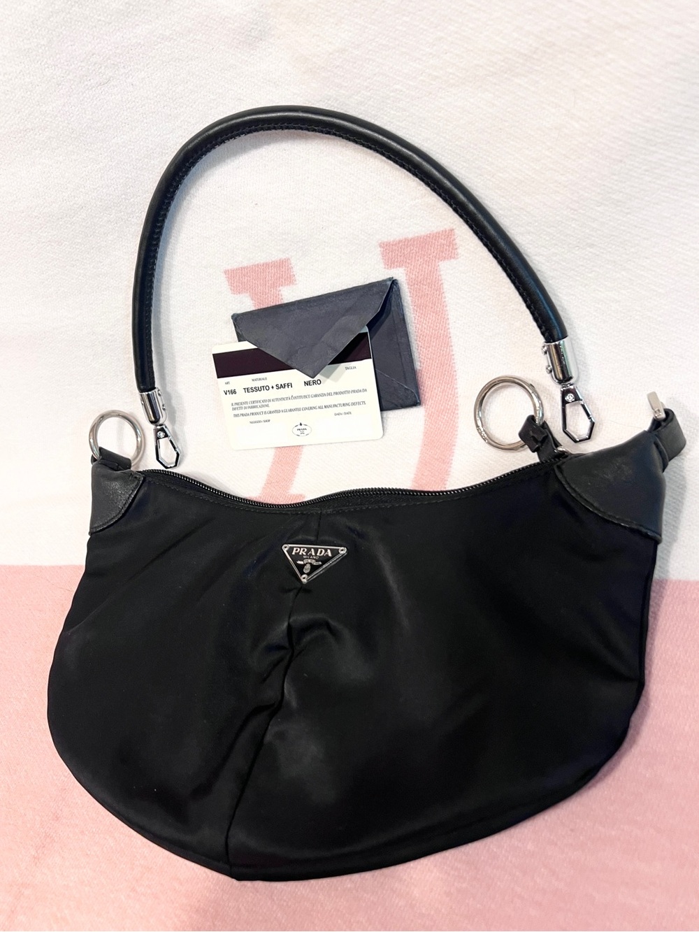 Prada⭐️🌟Black Nylon Shoulder Hobo with Silver Hardware!